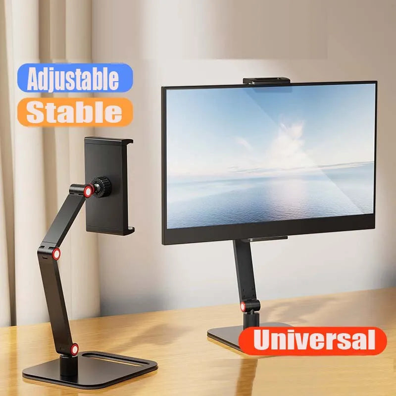 OULLX Foldable Adjustable Desk Stand for Phone & Tablet 17.3"