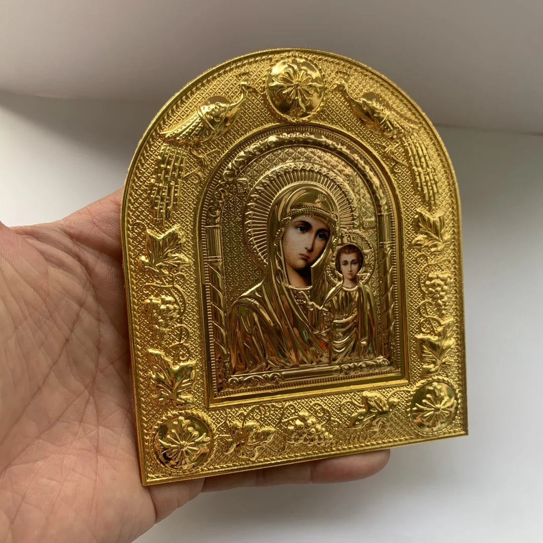 Virgin Mary & Jesus Alloy Icon – Home & Church Ornament