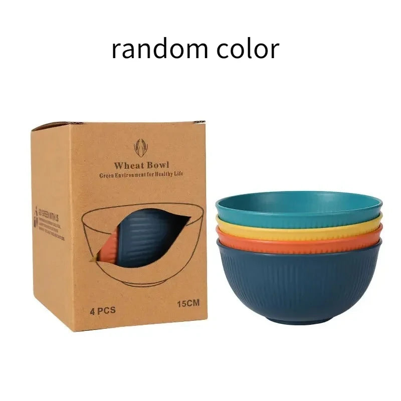 Wheat Straw Dinnerware Set – Eco-Friendly Plates Cups Bowls