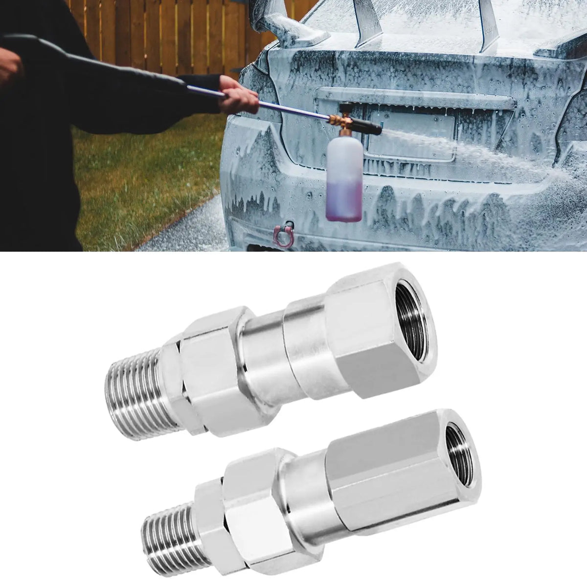 Universal Pressure Washer Adapter | Quick Connect Nozzle Fitting