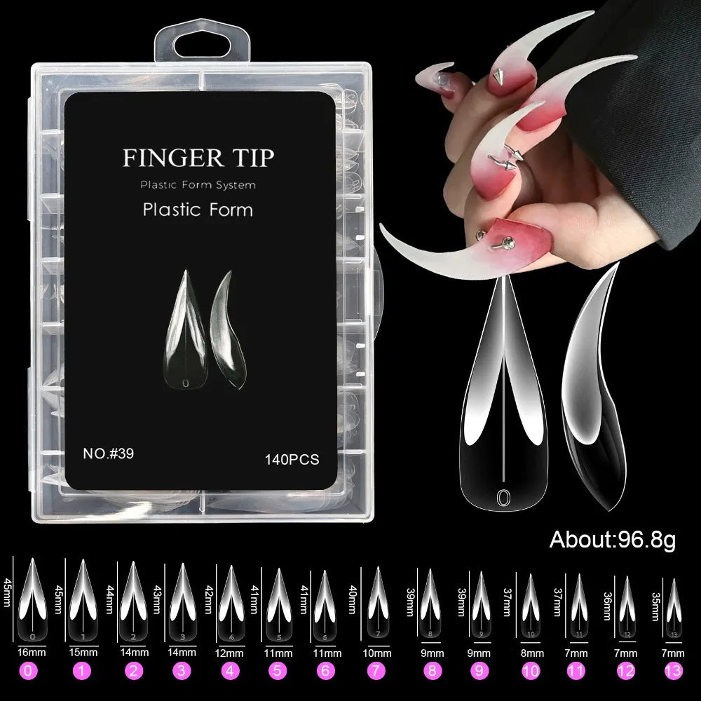 Reusable Gel Dual Nail Forms – 14 Sizes, 70/140/150 Pcs