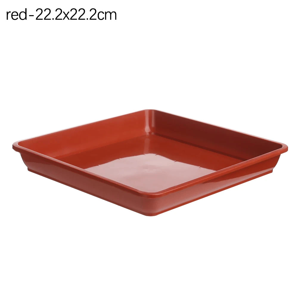 Square Plastic Plant Saucer Drip Tray – Indoor & Outdoor Use