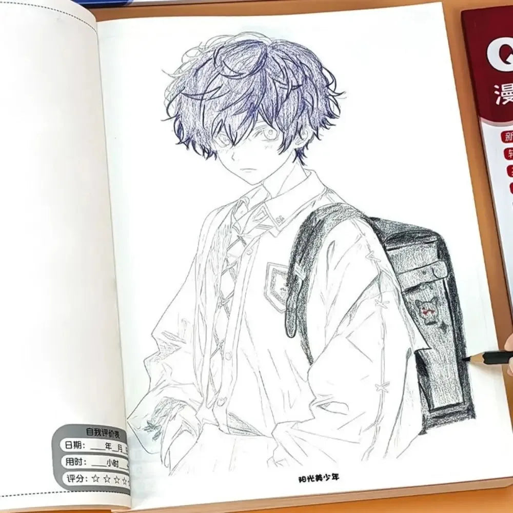 Anime Drawing Tracing Copy Book – Cartoon Character Sketch