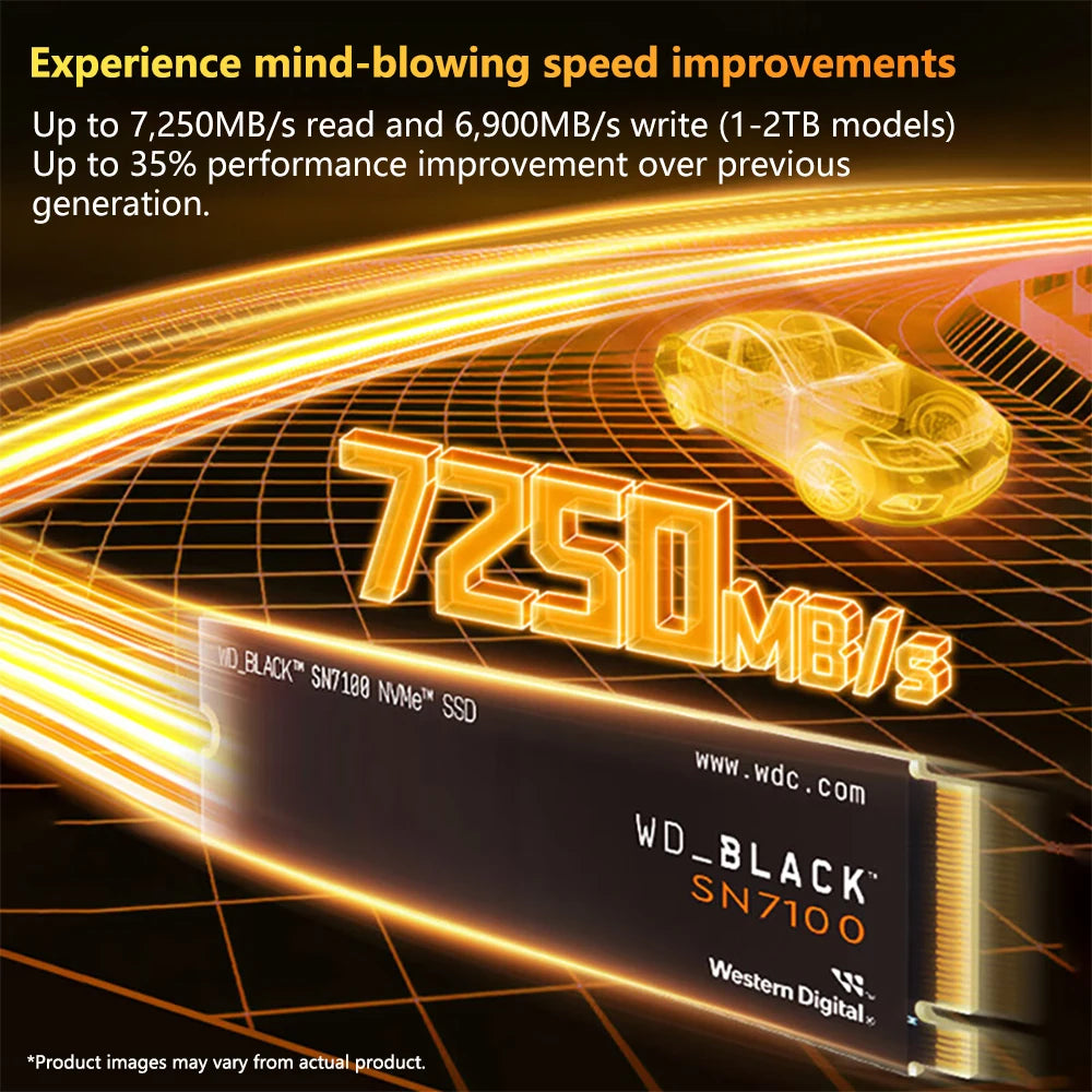 WD_BLACK SN7100 NVMe SSD 1TB–4TB M.2 PCIe Gen 4 | Up to 7250MB/s