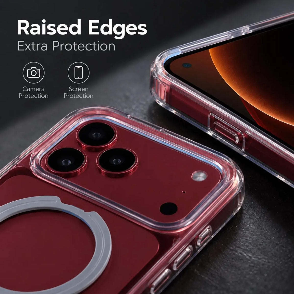 360° Magnetic Clear Case for iPhone 18 Pro / Pro Max | Stand