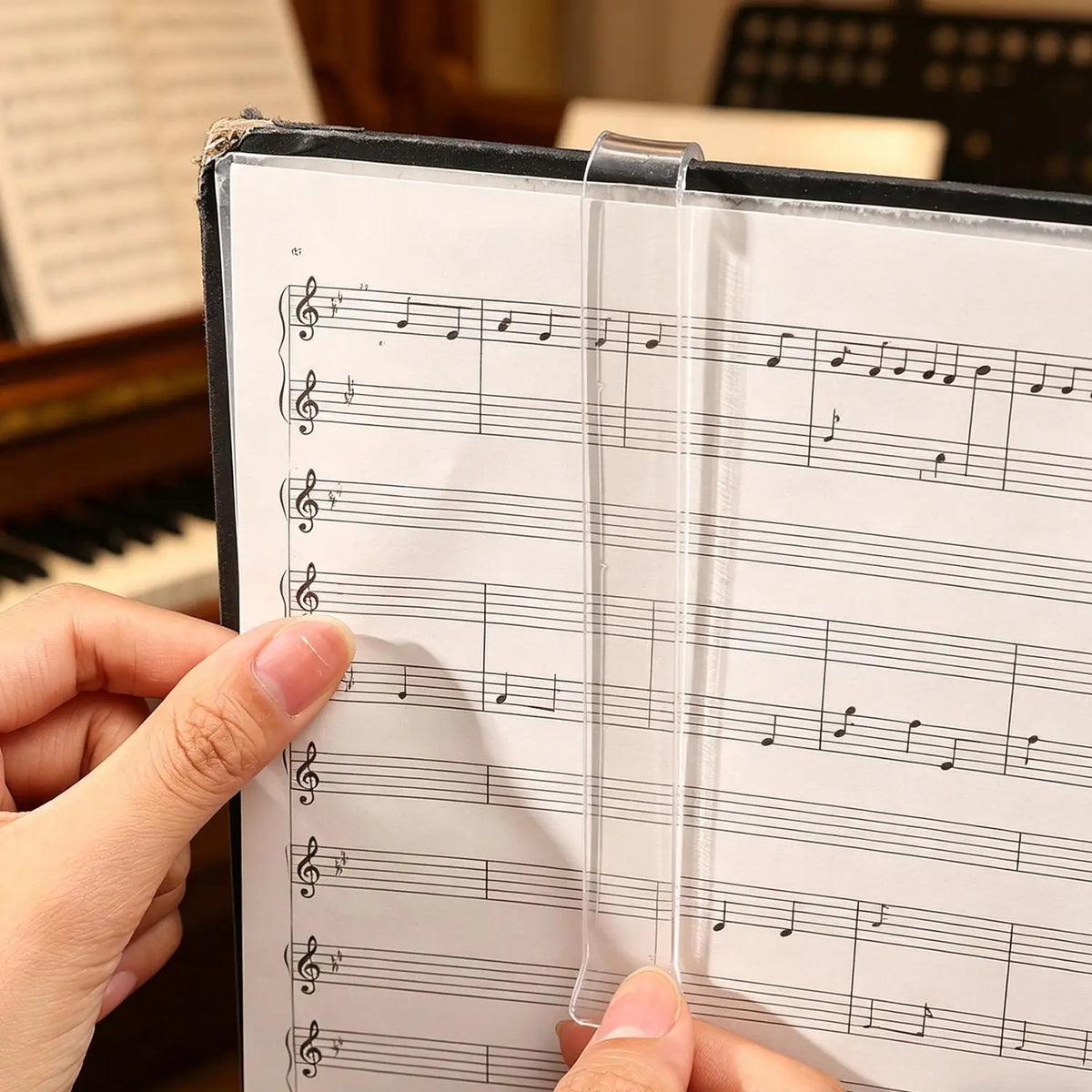 Transparent Acrylic Sheet Music Clips for Music Stand (2/4 Pack)