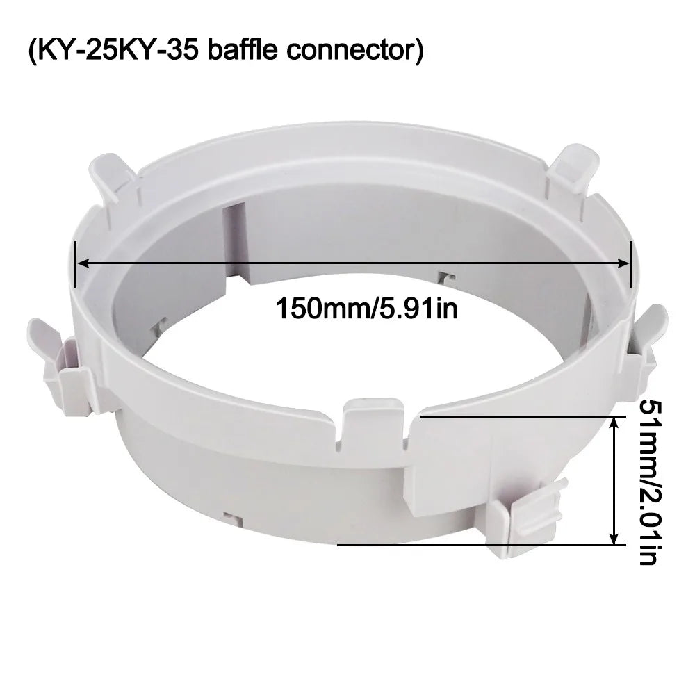 AC Exhaust Hose Connector | Round & Square Duct Adapter