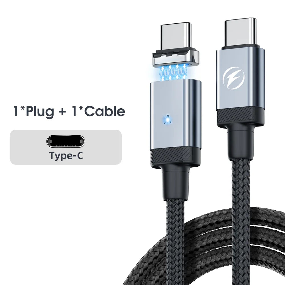 FONKEN 65W Magnetic USB-C Cable | Fast Charge & Data Sync