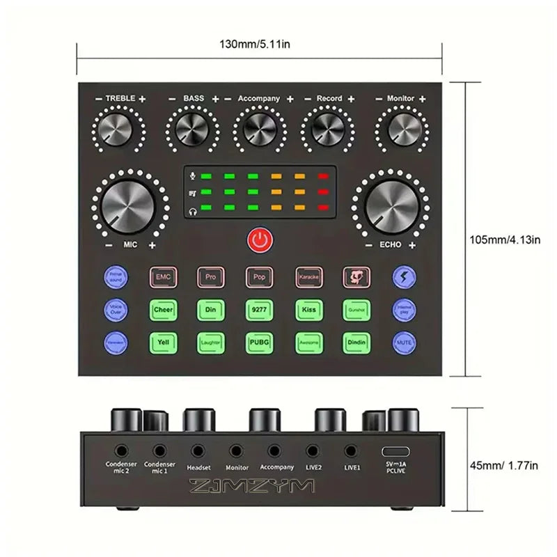 V8S Microphone Kit & Sound Card for PC/Phone Streaming