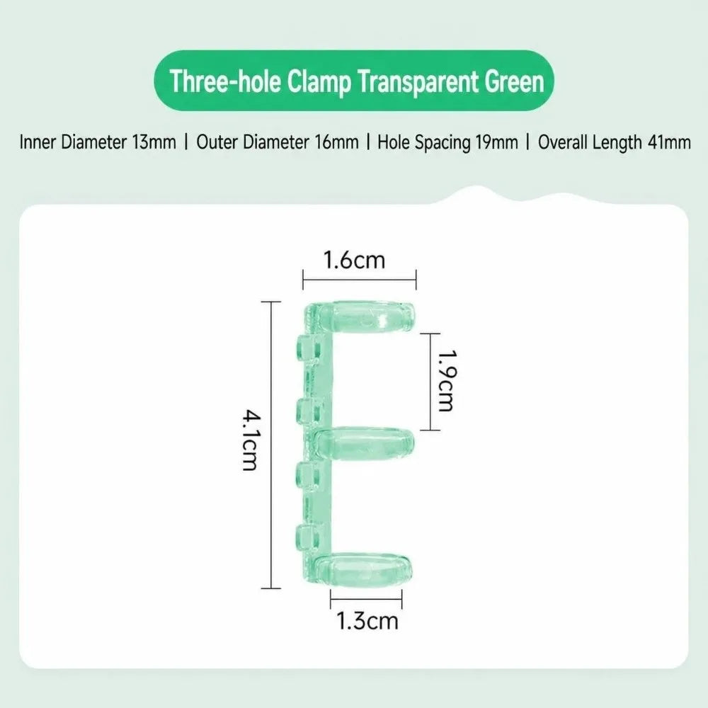 Transparent 3-Hole Plastic Loose Leaf Binder Rings – 7 Colors