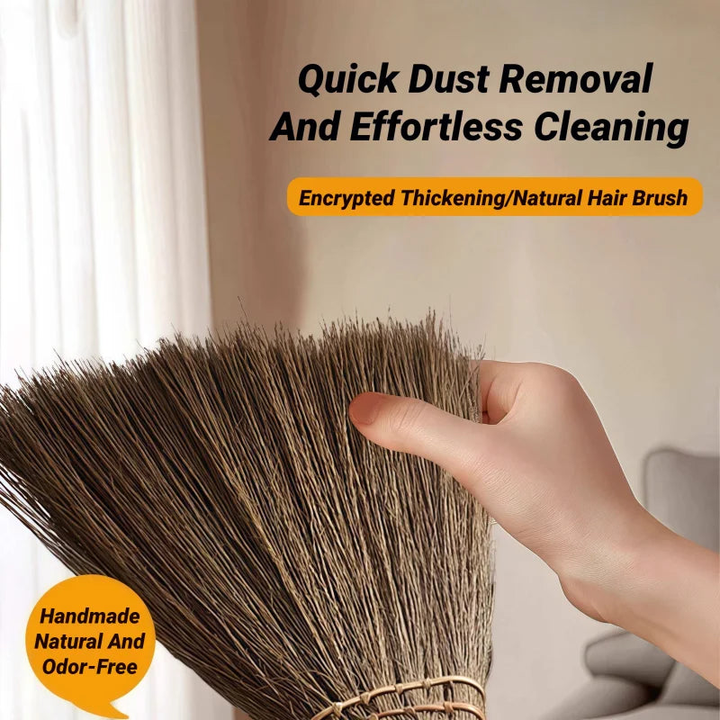 Handmade Natural Grass Broom – Vintage Floor Sweeper Set