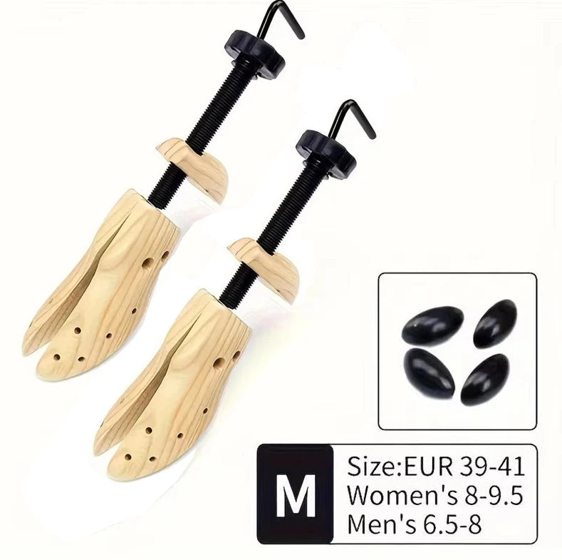 Wood Shoe Stretcher – Adjustable Width & Length for Men & Women