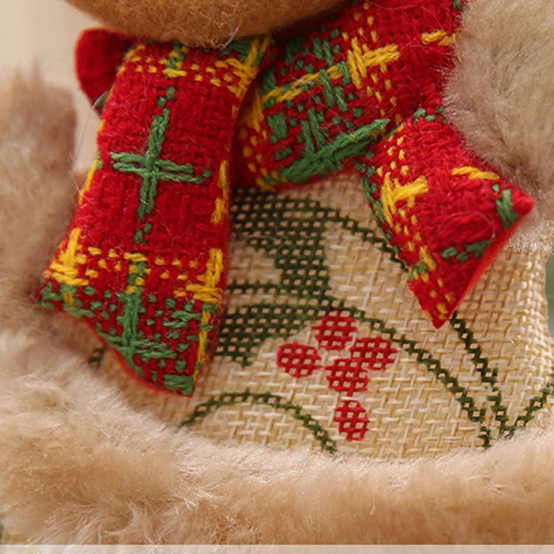 Snowman & Deer Christmas Cloth Decoration | Holiday Décor