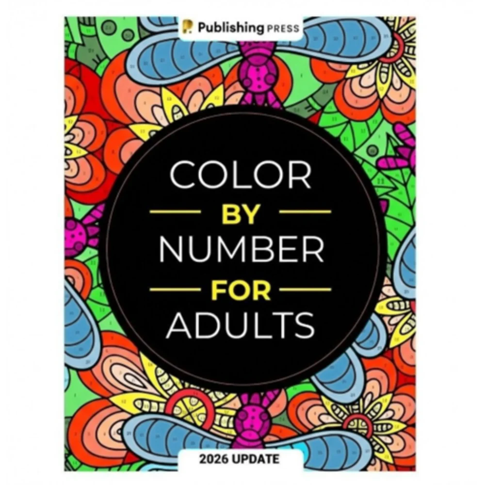 80-Page Color By Number Coloring Book for Adults – A5