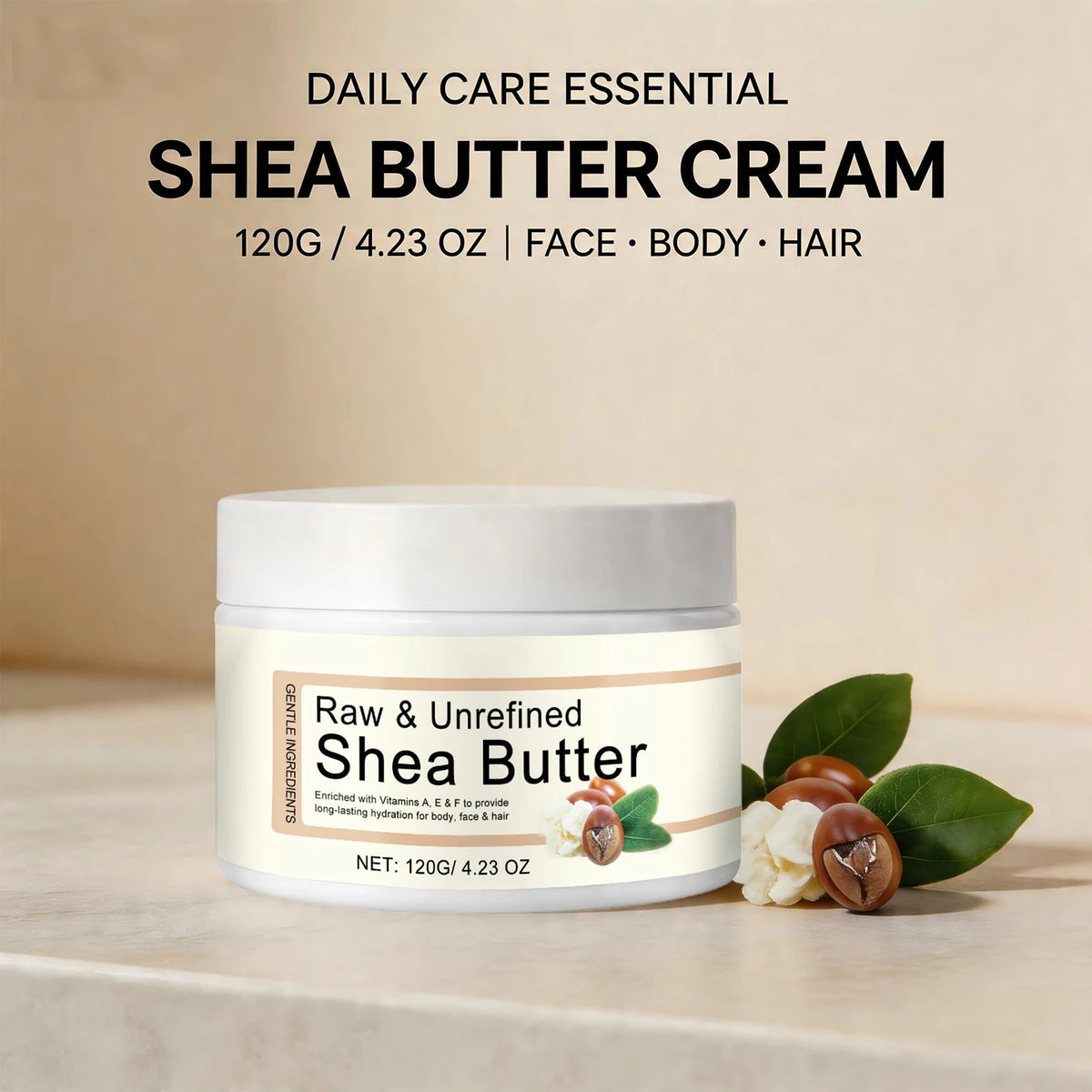 Shea Butter Moisturizing Cream – Face, Body & Hair Balm