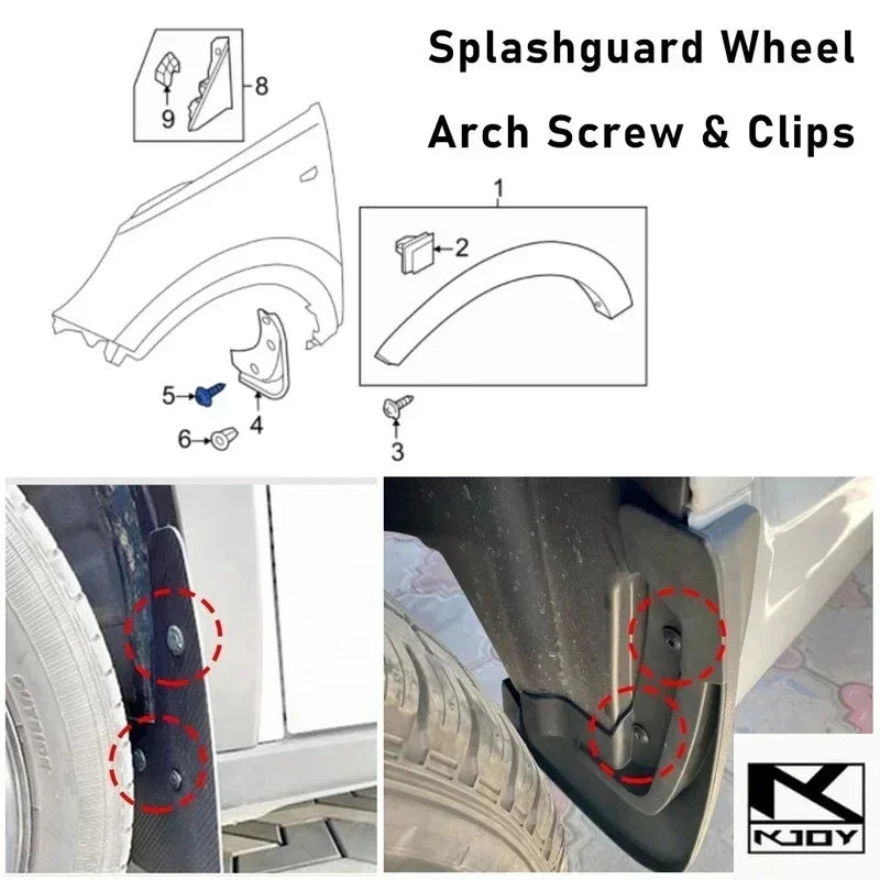 Self-Tapping Torx Screw Clips – Car Fender Fasteners 10/20 Pair