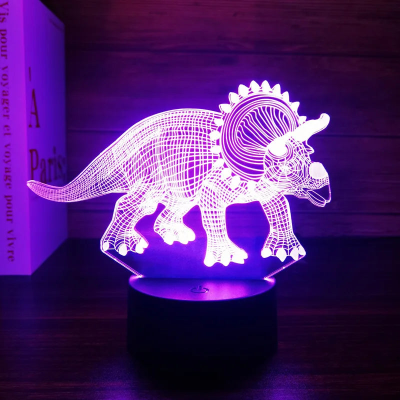 Spinosaurus 3D LED Night Light for Kids – 7 Color Dino Lamp
