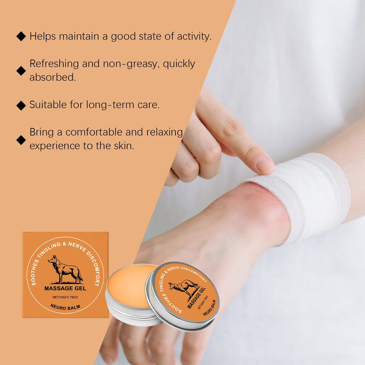 Soothing Body Massage Gel Cream – Moisturizing & Vitality