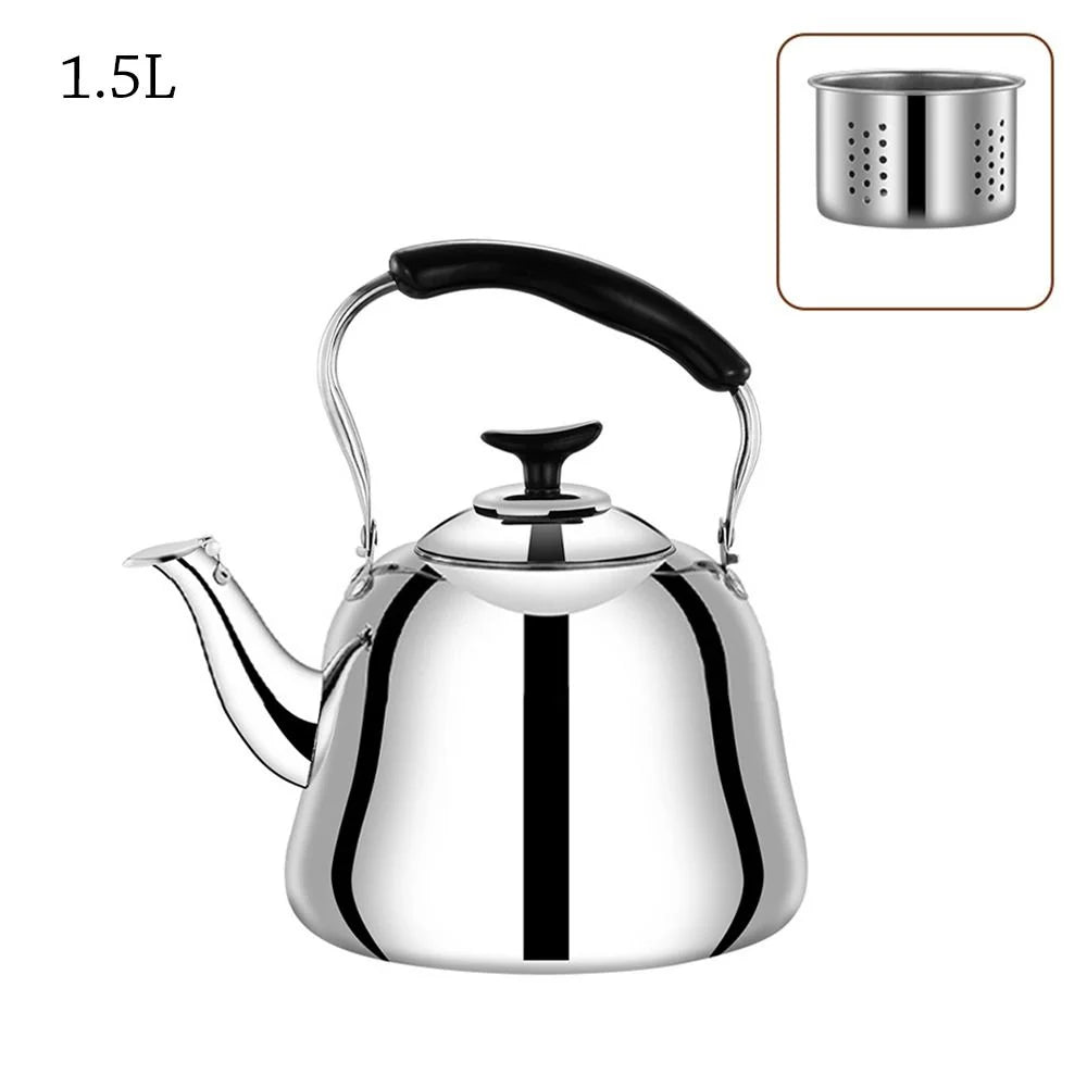Stainless Steel Whistling Tea Kettle – Large Capacity
