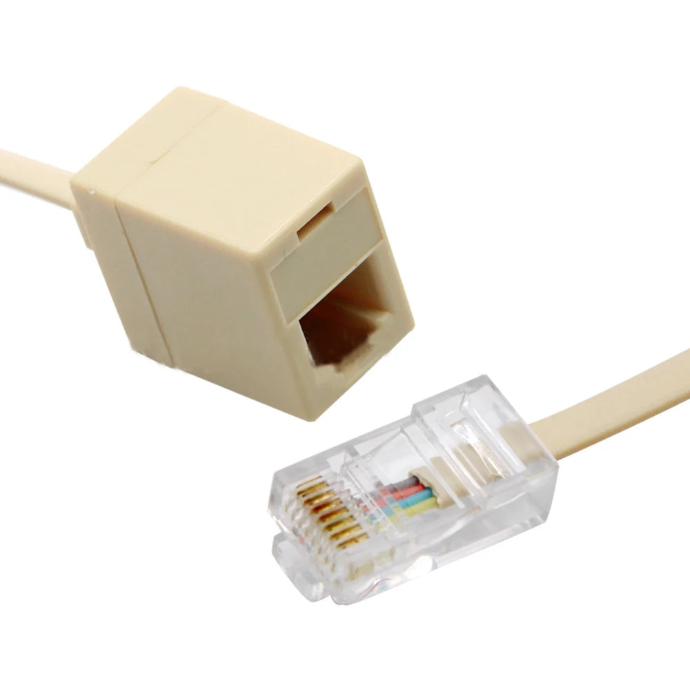 RJ45 to RJ11 Adapter – 8P8C Male to 6P4C Female Cable Converter