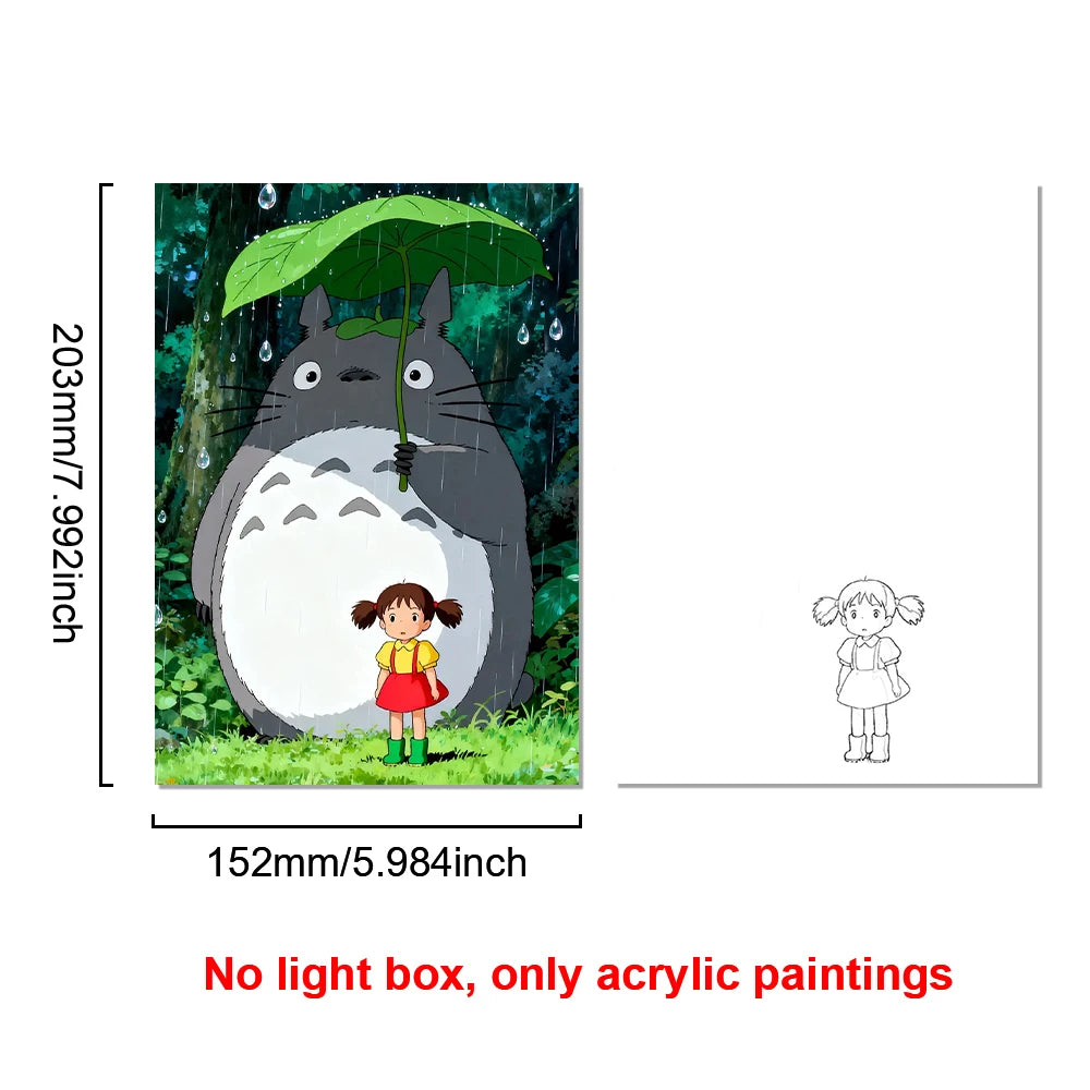 Totoro Acrylic LED Night Light | Anime Illuminated Wall Lamp