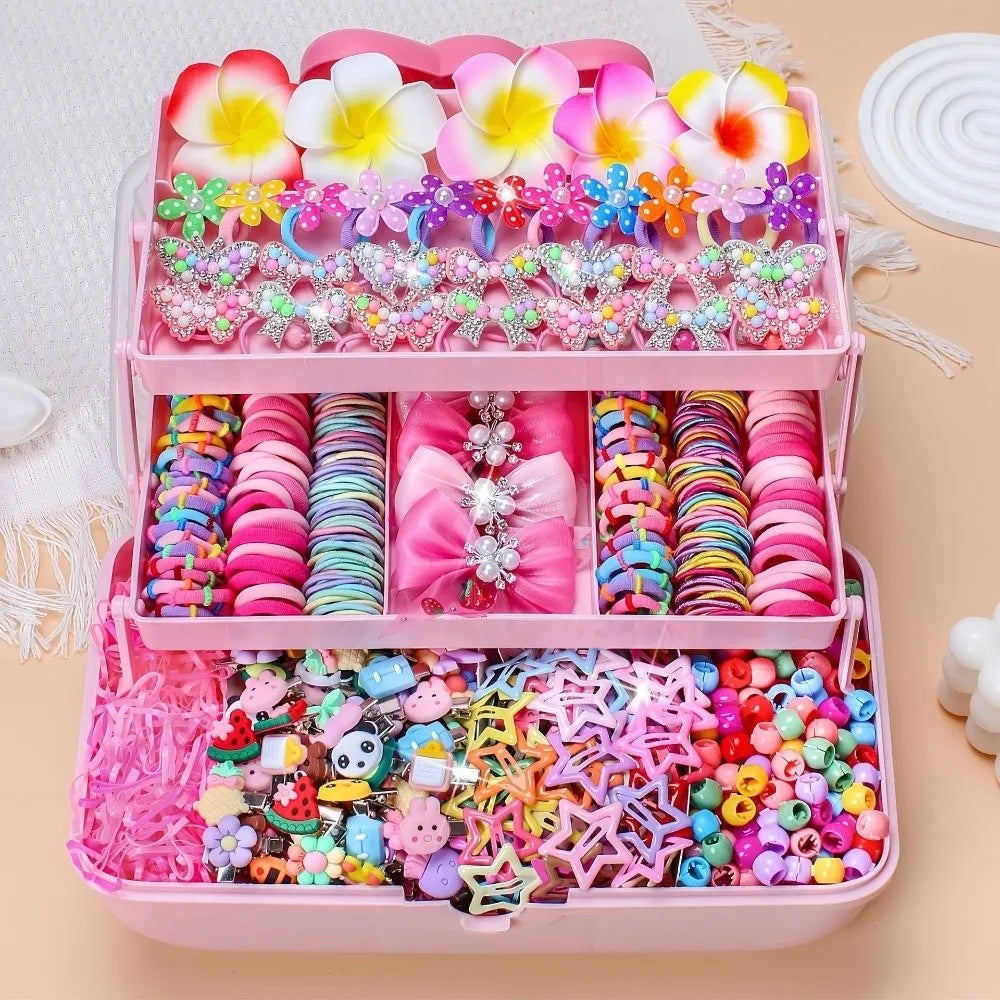 546-Piece Colorful Girls Hair Accessories Set | Kids Gift