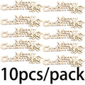 Wooden Merry Christmas Pendants Set of 10 – DIY Tree Ornaments