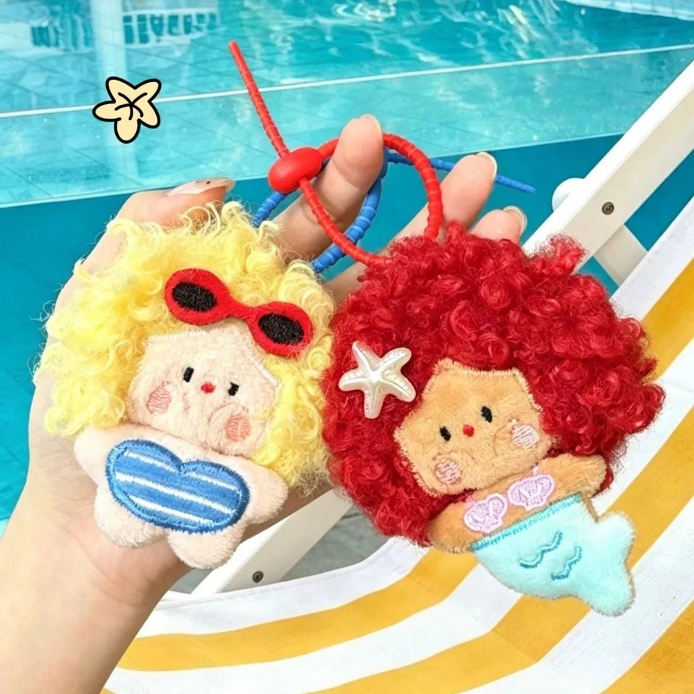 Cute Cartoon Girl Plush Keychain Bag Pendant Doll – 8cm