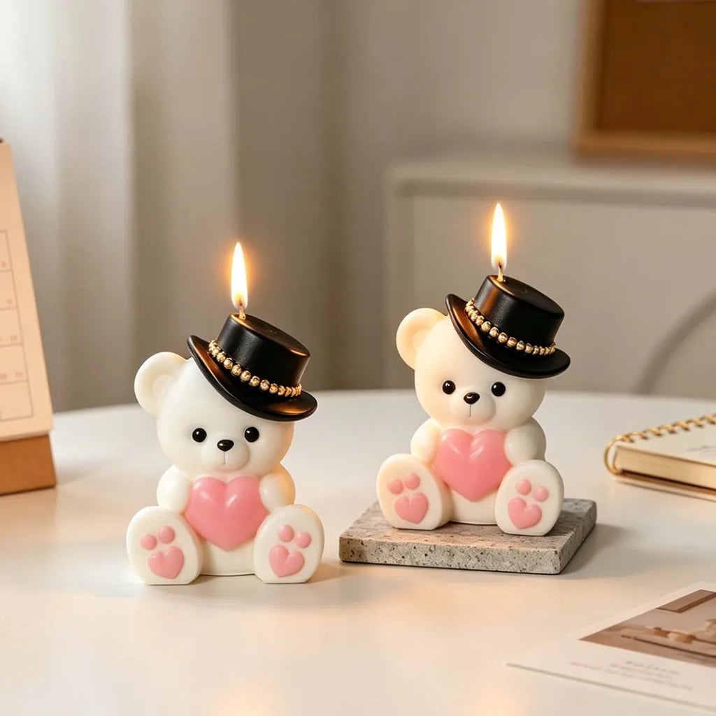 3D Bear Silicone Mold for Candles, Resin & Craft Ornaments