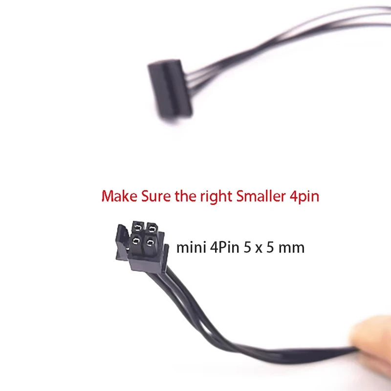 Mini 4-Pin to SATA Power Cable Adapter | Single & Dual SATA