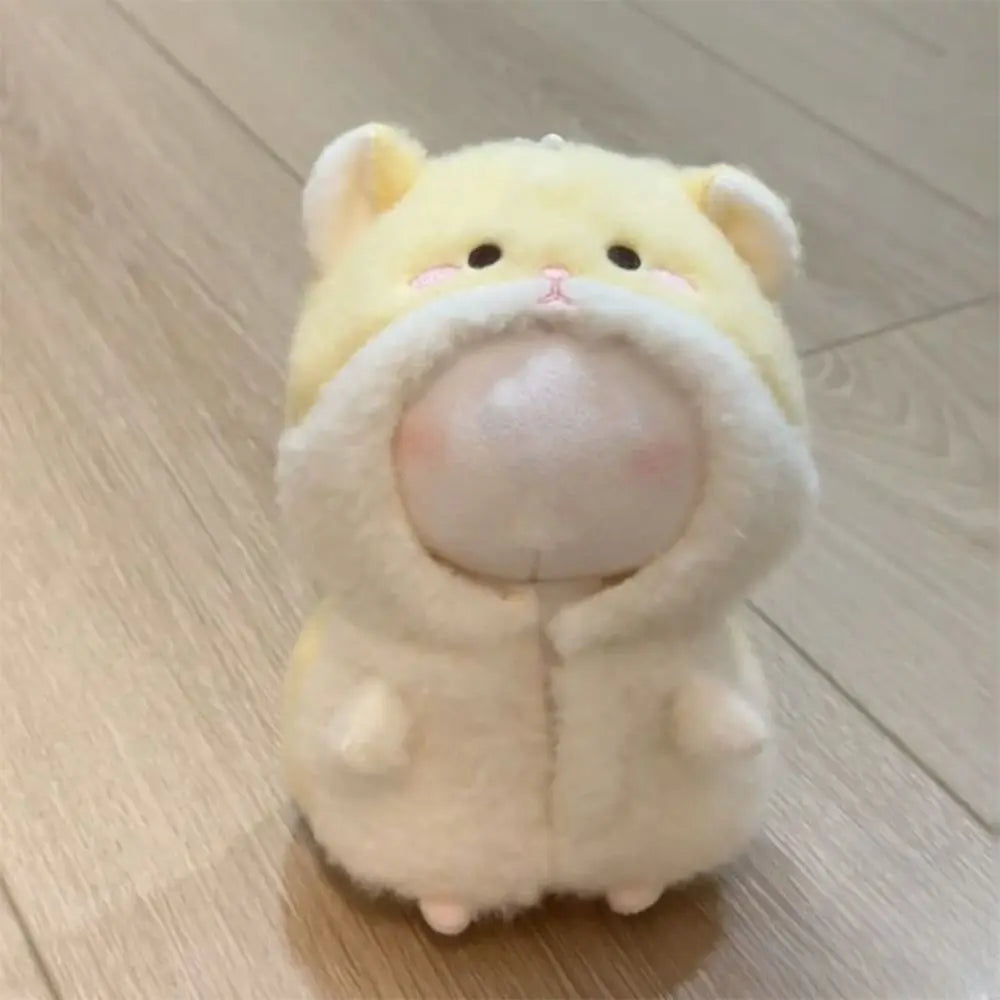 Cartoon Hamster Plush Jumpsuit for 10cm Miniature Dolls
