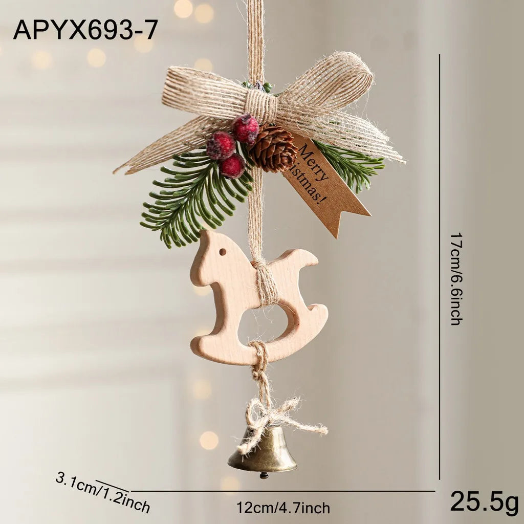 Wooden Rocking Horse Christmas Hanging Ornament | Festive