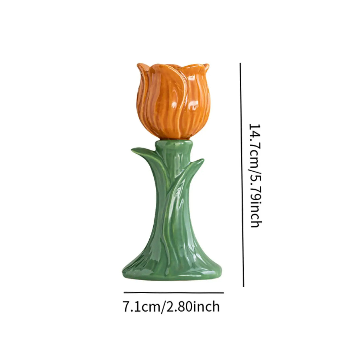 Flower Shape Porcelain Candlestick Holder | Table Centerpiece