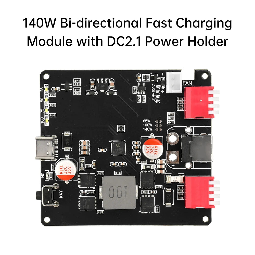 140W IP2366 Bidirectional Fast Charging Module | 2-6S Li Battery