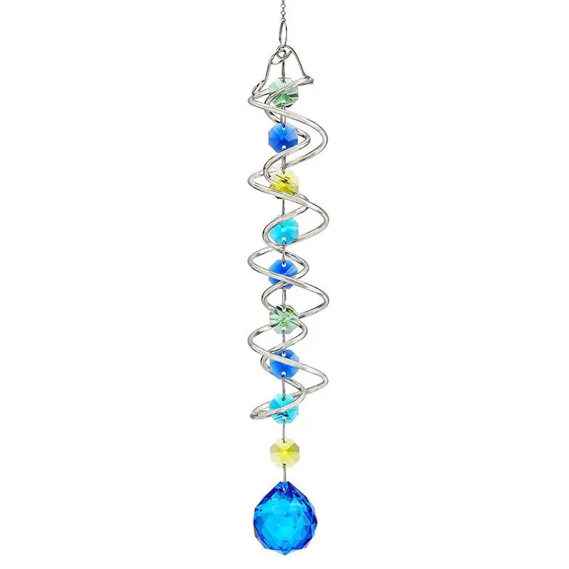 Crystal Sun Catcher Wind Spinner – Blue Prism Rainbow Ornament