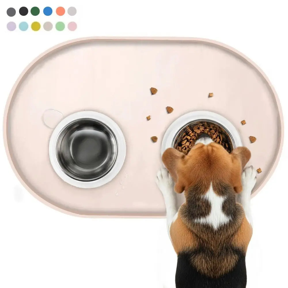 Silicone Pet Food Mat – Non-Slip, Raised Edges, BPA-Free