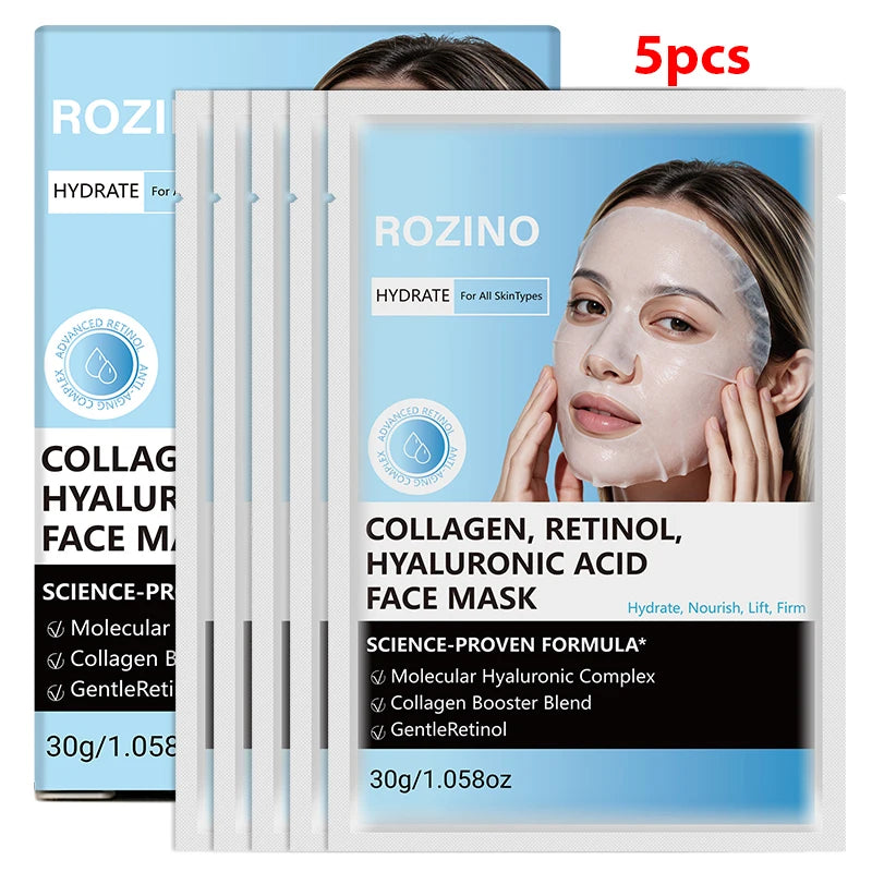 ROZINO 3-in-1 Collagen Retinol Hyaluronic Acid Face Mask