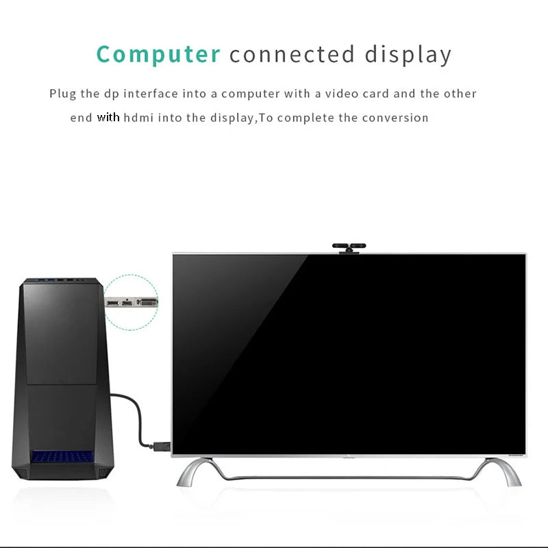 4K DisplayPort to HDMI Adapter | DP Male to HDMI Female Converter