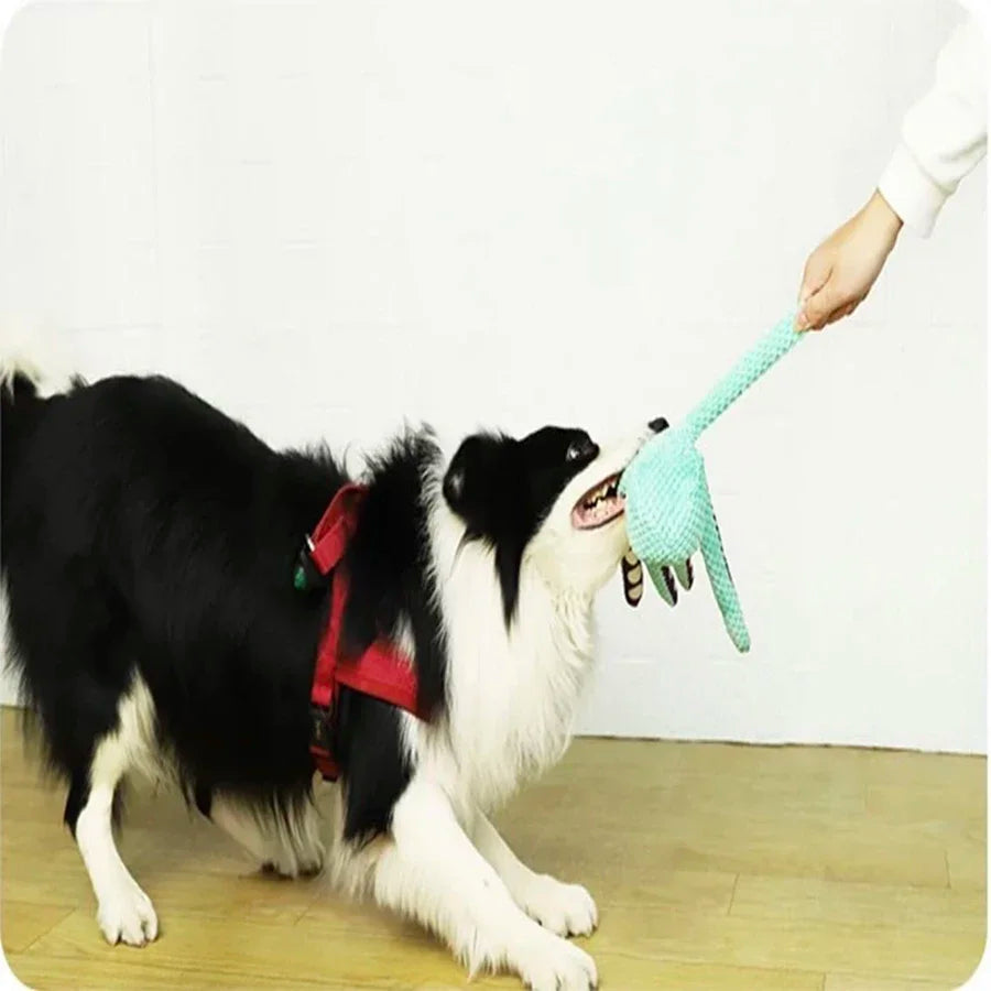 Pet Plush Octopus Dog Toy – Interactive Squeaky Chew Toy