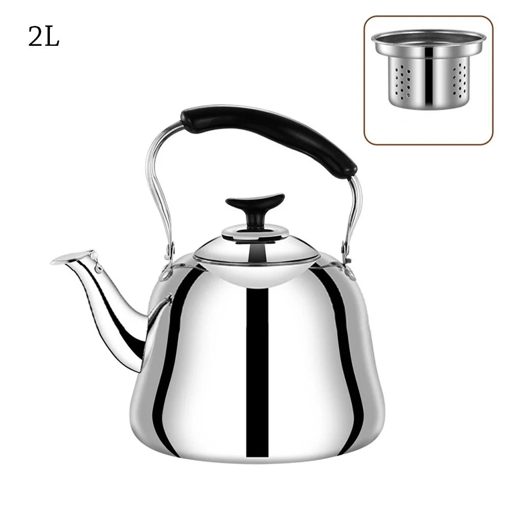 Stainless Steel Whistling Tea Kettle | Gas & Induction