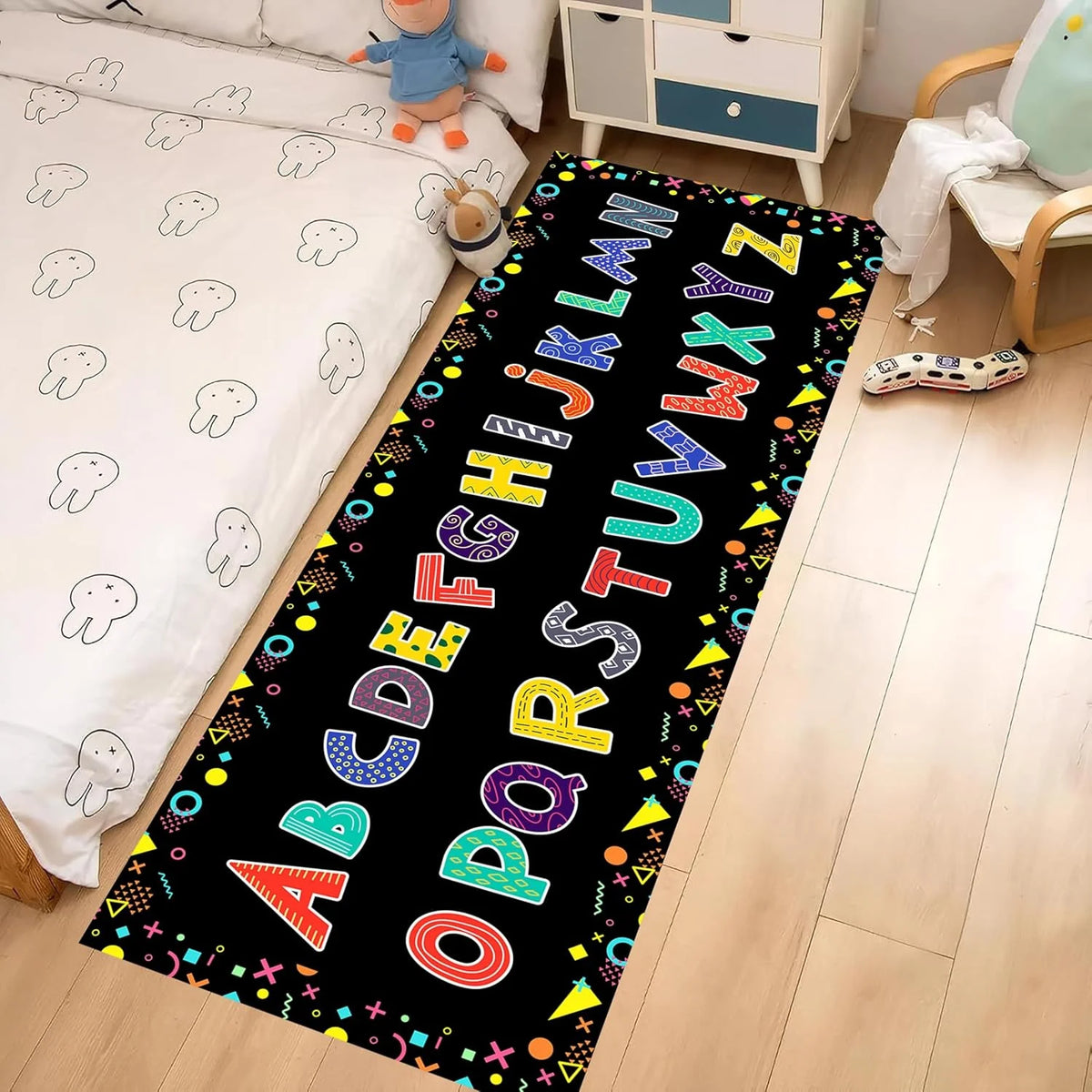 Hopscotch Runner Rug – Colorful Numbers Anti-Slip Kids Carpet
