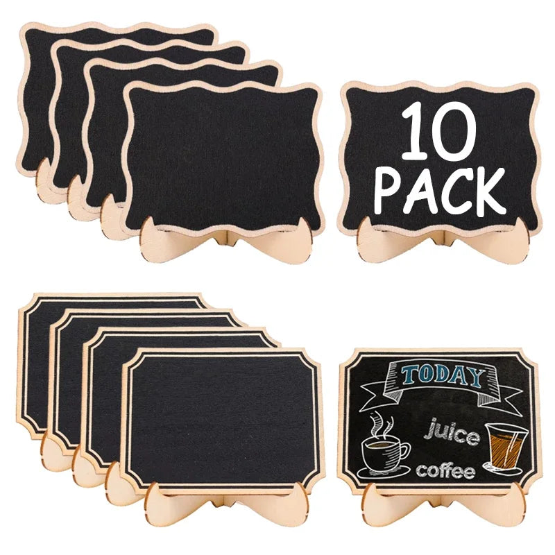 Mini Wooden Chalkboard Signs – Party & Home Décor (1–10 Pack)