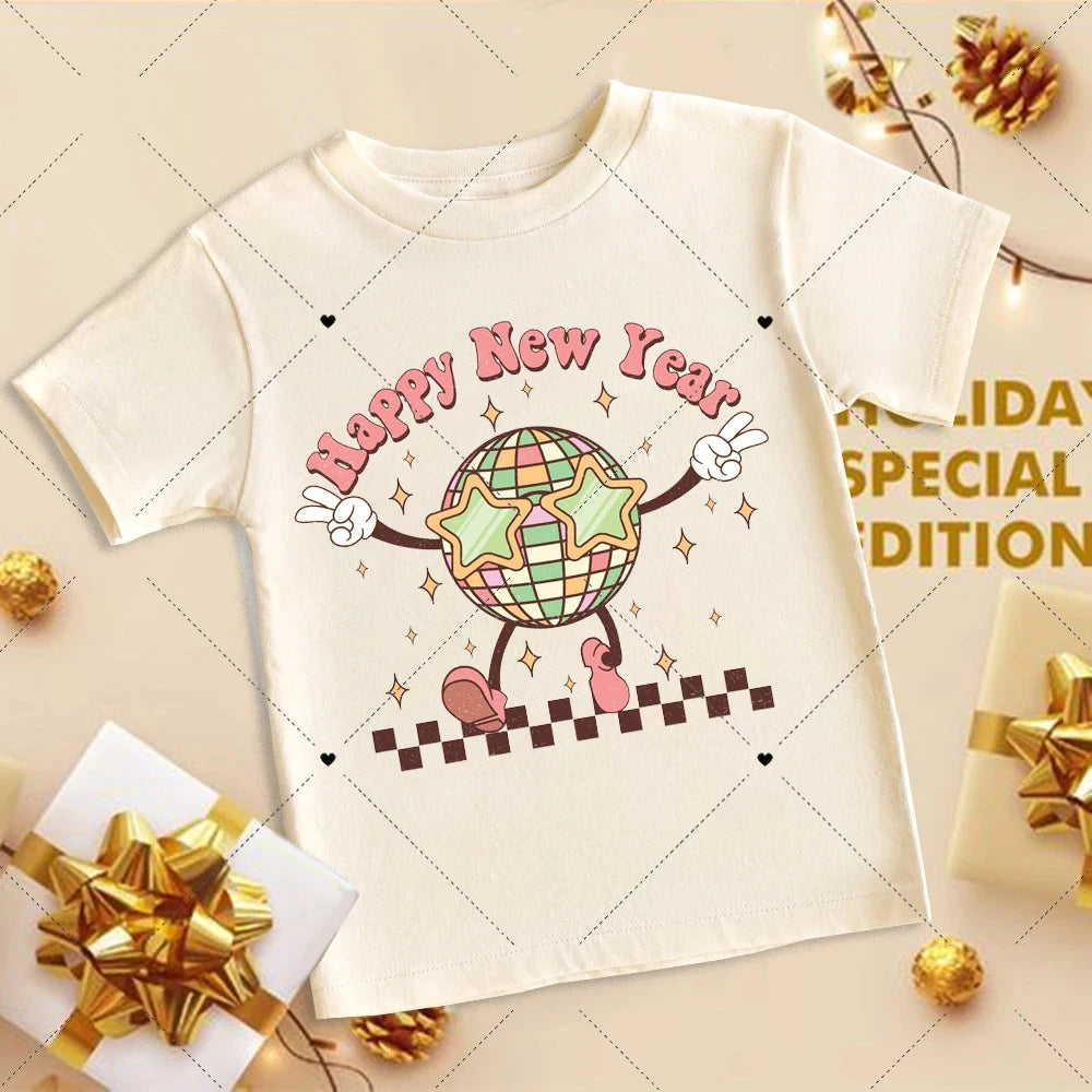 Hello 2025 Happy New Year Iron-On Heat Transfer Patch