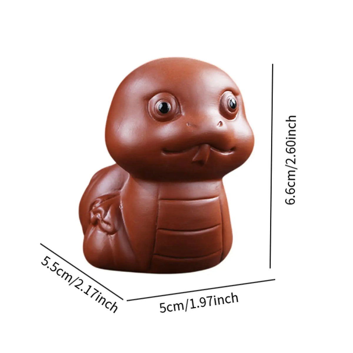 Ceramic Mini Snake Figurine – Tea Pet Desk Statue Decor