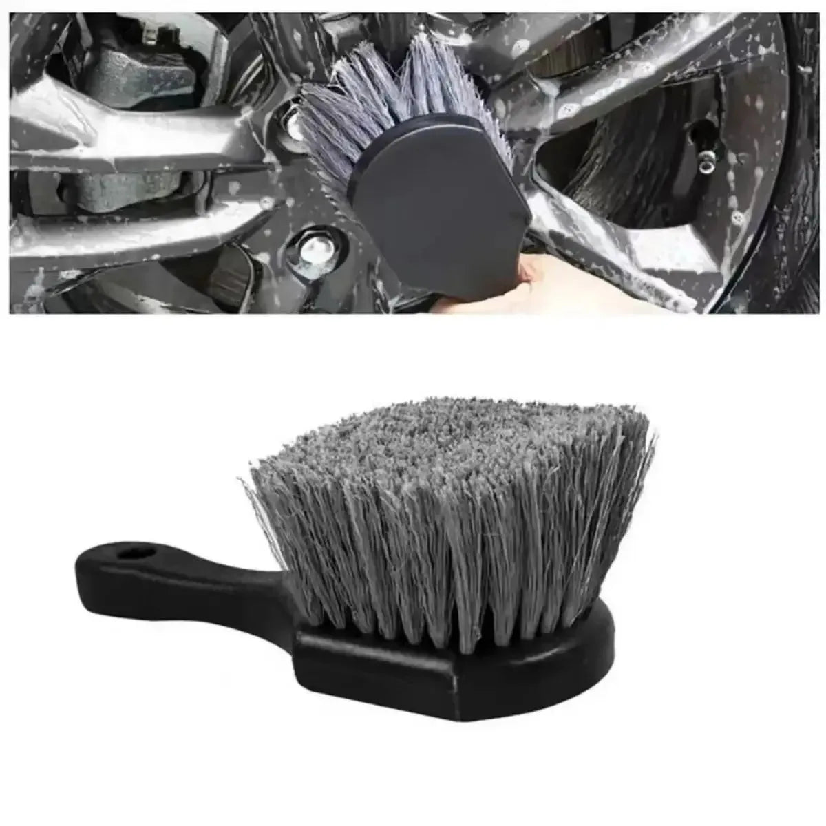 Short Handle Car Wheel & Tire Rim Detail Cleaning Brush