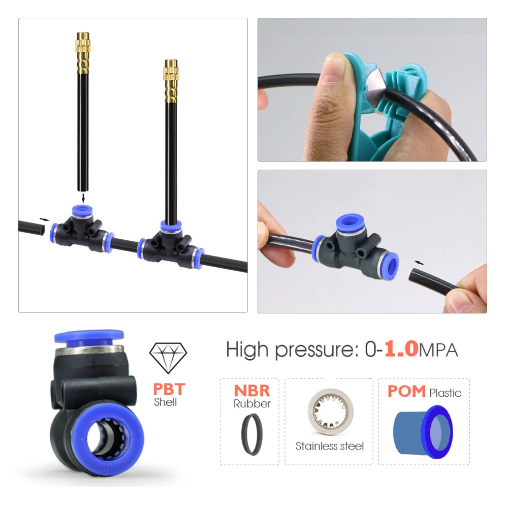 360° Flexible Garden Mist Spray Irrigation & Cooling System