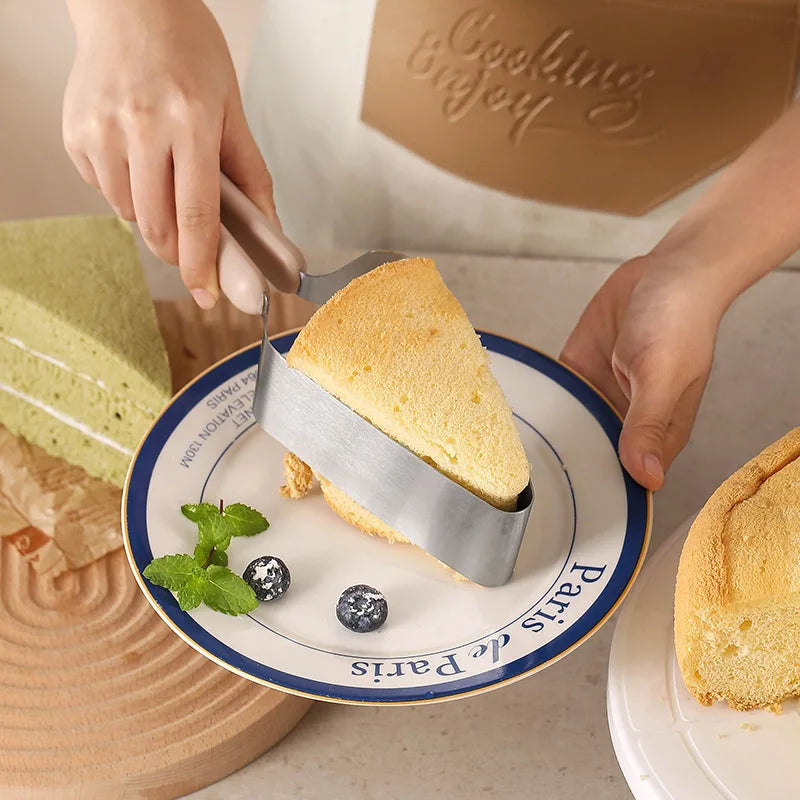 Stainless Steel Triangular Cake Slicer & Transfer Clip