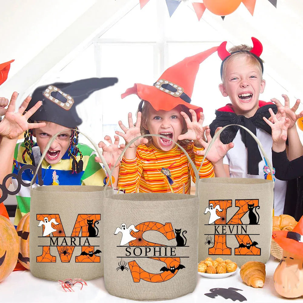 Personalised Halloween Trick or Treat Bag – Kids Candy Tote