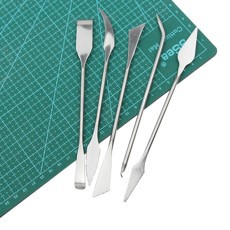 5-Piece Stainless Steel Clay Carving Knife Sculpting Tool Set