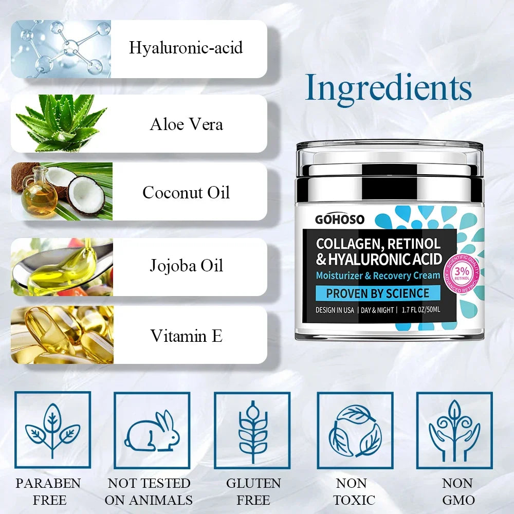 ENVISHA Collagen Retinol Hyaluronic Acid Face Cream 50ml